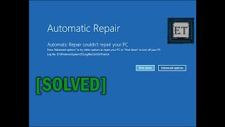 How to Fix Automatic Repair Loop in Windows 10 - Startup Repair Couldn’t Repair Your PC