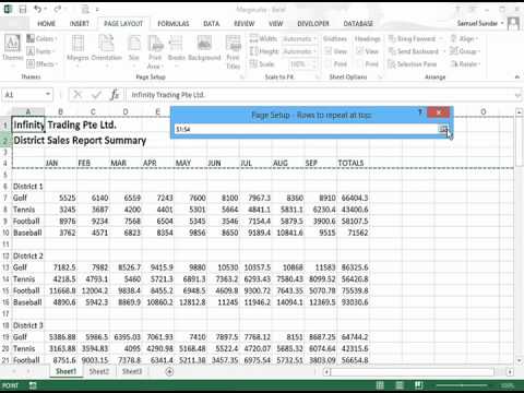 Repeating Row and Column Labels in Excel 2013