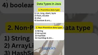 Non/primitive data types in Java #javaforbeginners #corejava #javaprogramming #javashorts #java