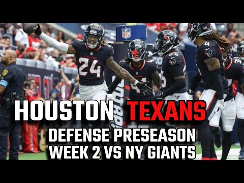 Houston Texans Defensive highlights vs New York Giants | 2024 Preseason Week 2 NFL