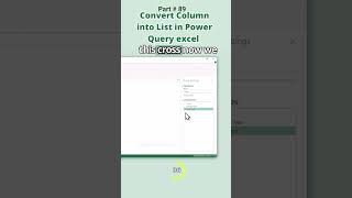 Convert Column into List in Power Query excel  Part 89 #excel #spreadsheetmagic  #powerqueryeditor