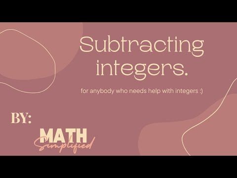 Subtracting Integers | MathSimplified