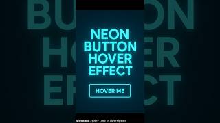 CSS Neon Button Hover Effect | Pure HTML & CSS 🔥NeonButton