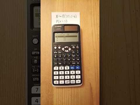 Probability from a Cumulative Binomial Distribution using a Casio FX-991EX Classwiz Calculator.