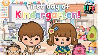 First day of kindergarten!! 🐯🍎 *WITH VOICE* II Toca boca Roleplay