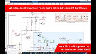 V2G Vehicle to grid Simulation of Plug-In Electric Vehicle Bidirectional Off-Board Charger