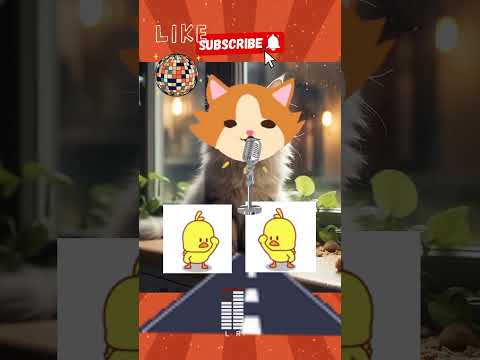 Kucing nyanyi bebek penari# shorts