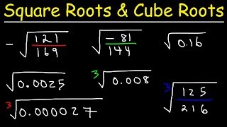 Square Roots and Cube Roots