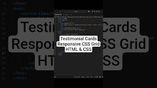 Responsive Testimonial Cards | HTML & CSS - GRID  | Mini Project #webdesign #webdev #html #cssgrid