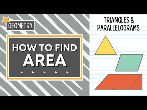 FIND THE AREA OF TRIANGLES AND PARALLELOGRAMS | GEOMETRY