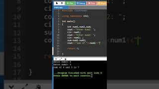 Adding two numbers in cpp #shorts #asmrprogramming #coding #asmr