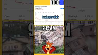 Indusind Bank Collapse Today | 25% Crashed 😱 #shorts #funny #memes #indusindbk #ytshorts #comedy