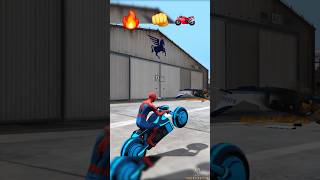 🔥 GTA 5 Spider-Man Performs Insane Bike Stunts! #shorts #spiderman #gta