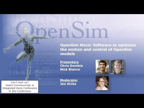 Webinar - OpenSim Moco: Software to optimize the motion and control of OpenSim models