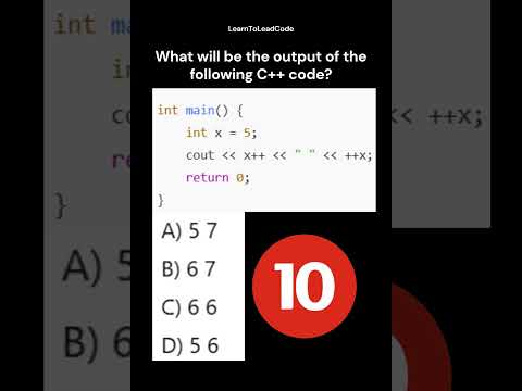 Quiz time | C++ for beginners | C++ interview question #techeducation #education #codingexperience
