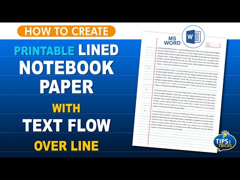 How do I make lined notebook paper in Word | Print text on lined paper.