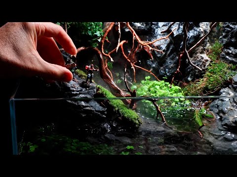 Tiny Waterfall Aquarium for Bookshelf