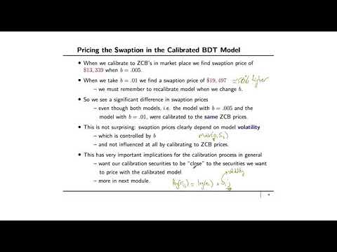 Financial Engineering: An application,"Pricing a Payer Swaption in a BDT model "