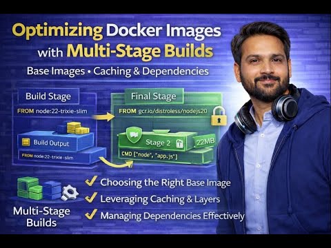 Optimizing Docker Images with Multi-Stage Builds | Caching & Dependencies | Hindi