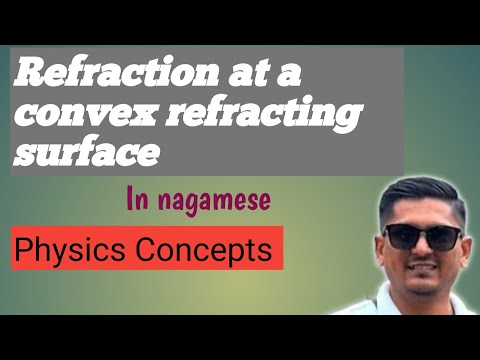 Refraction from rarer to denser medium at a convex spherical refracting surface!! #education #neet 