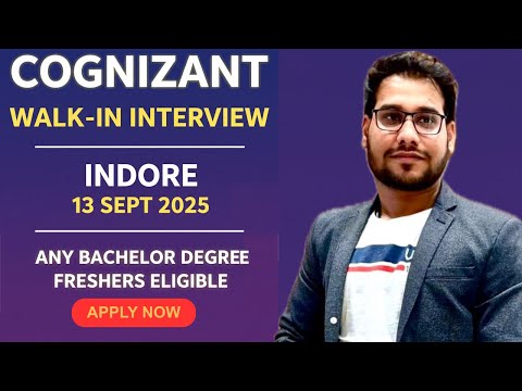Cognizant Walk-In Interview 2025 | Indore | Any Graduate | Freshers Eligible 🚀