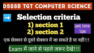 Dsssb tgt computer science selection criteria 2021 || NS CLASSES