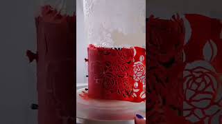 black and red colour cake decorations#trendiny# short#cakedeco#cakedesing👉# fantastic even