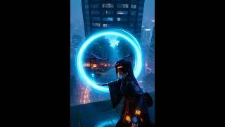Why is this caster escaping the city? #scififantasy #technomancy #cyberpunk „Made with grok“
