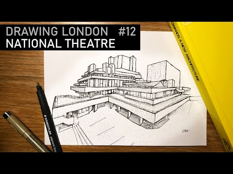 The National Theatre - Drawing London #12 | Architecture History
