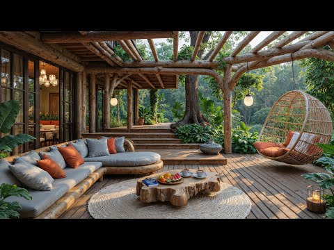 🌿 Forest Cabin Lounge & Smooth Jazz | Tranquil Jazz & Cozy Space for Study, Work & Coffee Time