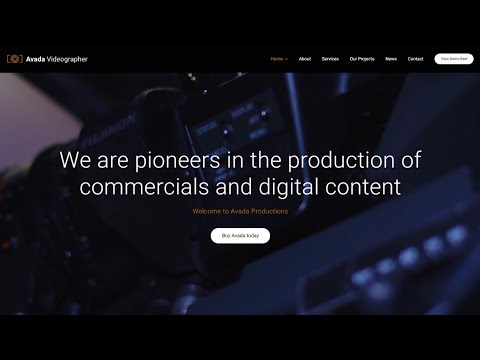How to make a Videographer/Markerting website (Wordpress) - Avada