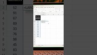 Using the large function to get the largest value in excel.