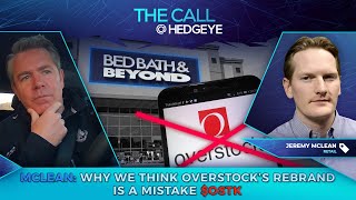 McLean: Why We Think Overstock’s Rebrand is a Mistake $OSTK
