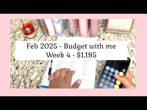 Feb 2025 | Budget with me | Week 4 | Cash Envelope Stuffing | Sinking Funds | Bills | Savings