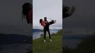 Dance in the wood 💃 #foryou#oneshot#onetake#onetakevideo#random#couple#pusing 🐾