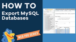 How To Export a MySQL Database Using phpMyAdmin - HostGator cPanel