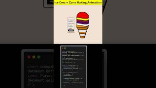 Ice Cream Cone Making Animation | Creative CSS & JavaScript UI Microinteraction #htmlcssjs #webdesig