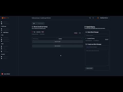 Build Matrix with CodeScope