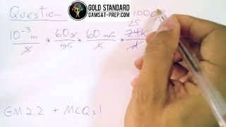 ACER new GAMSAT Practice Test A Question 50 Worked Solutions eBook, Sciences Dimensional Analysis