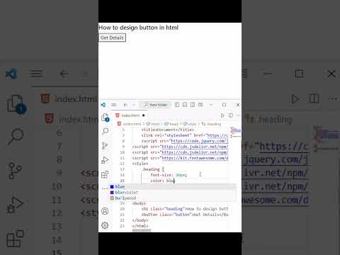 How to design button in html ,#codingsjaambavan #codings #shortsfeed #html5 #shorts #viral #tech