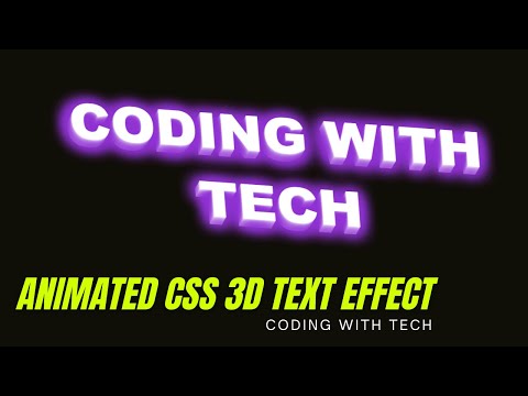 Animated 3D Text Effect Using Only CSS | CSS 3D Text Effect Tutorial
