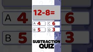 Fast Math! What’s 12 – 8 =? ⚡ | Subtraction for Kids