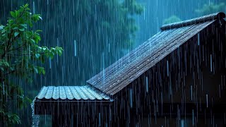 No Ads Rain Sounds for Sleeping - ASMR Gentle Heavy Rain On Tin Roof for Night Relaxation