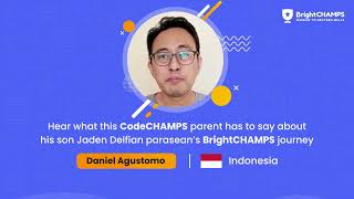 Parent Daniel Agustomo of CodeCHAMP Jaden Delfian Speaks
