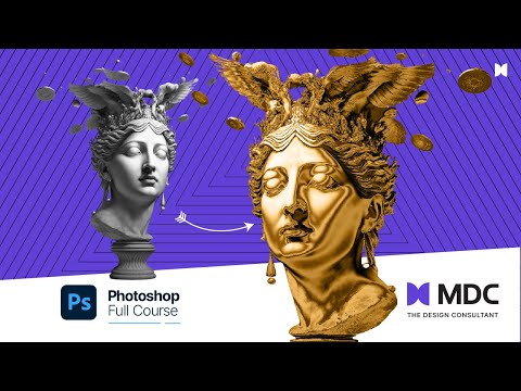 Golden statue effect in photoshop | Hindi | Manohar Design Co.