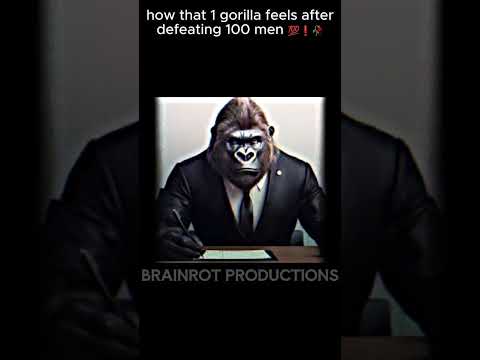 100 men vs 1 gorilla #funny #100menvs1gorilla