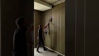 Texture painting || masking tape design || #wallart #ytshorts #interior #wall #shorts #paint