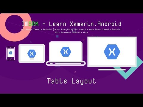 Learn Xamarin Android - Table Layout | IMSRK