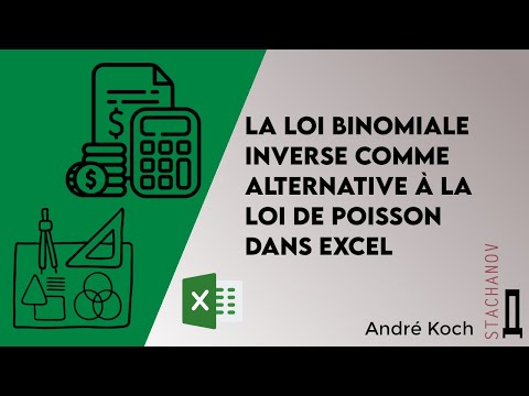 La distribution loi binomiale inverse comme alternative à la loi de Poisson dans Excel