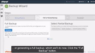 cPanel Backup